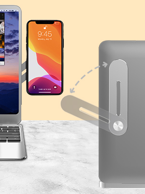 DK177-Laptop-Phone-Holder-Laptop-or-Desktop-Monitor-Side-Mount-Phone-Holder-Slim-Portable-Foldable-S-B088WZCZ3Q